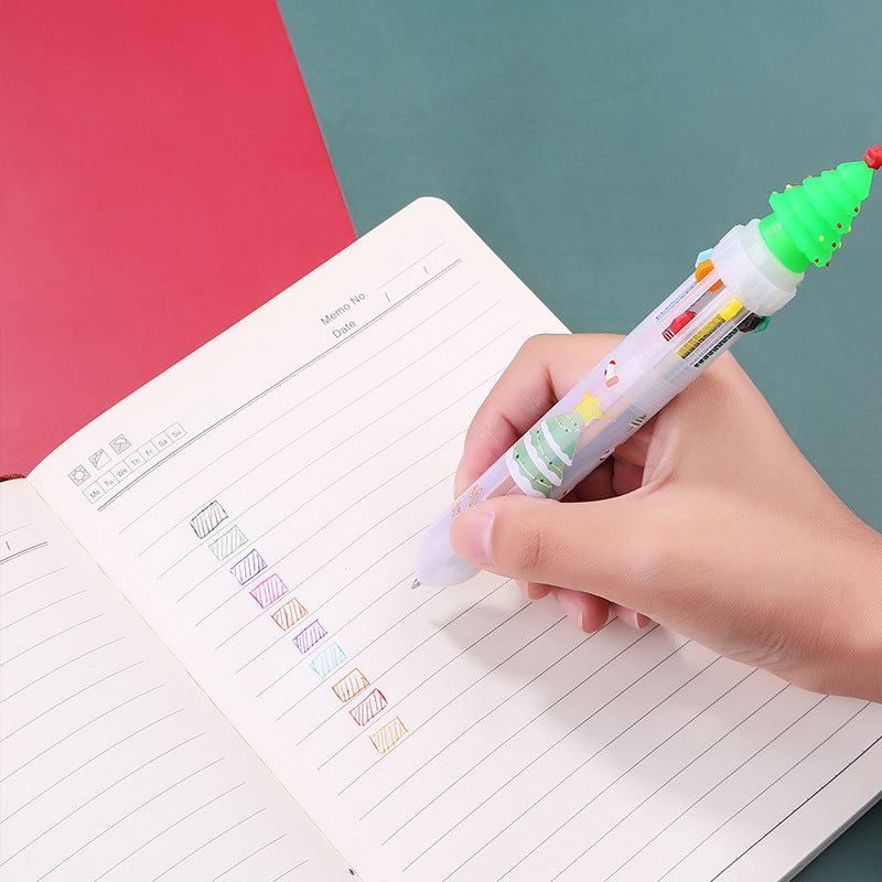 Wholesale Plastic Christmas Color Pen Ballpoint Pen
